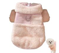 Warm Reversible Puppy Jacket for Cold Weather, Double-Sided Wear Winter Coat for Large Dogs, Outdoor Cold Weather Pet Clothes with Rope Ring for Autumn and Winter Blue, Pink, White