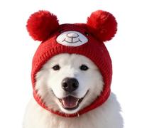 Warm Thicken Weave Seasonal Hat for Dog Gentle on Coat Easy to Put on Permanent Cold Weather Pet Gear Winter Dog Hat