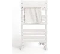 WARM TOWEL - Sèche-serviettes Électrique Au Sol Ou Mural 500W Blanc. Basse Consommation