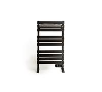 Warm towel 500w - sèche-serviettes electrique sur pied - avec étagère supplémentaire - noir