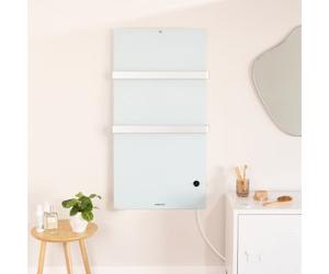 WARM TOWEL CRYSTAL - Sèche-serviettes Électrique En Verre Avec Wifi 600W Blanc. Basse Consommation