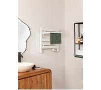 WARM TOWEL MINI - Porte-serviette Électrique À Suspendre Ou À Poser 150W Blanc & Sans Pieds & Avec Étagère 3 Barres. Basse Consommation