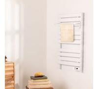 WARM TOWEL - Sèche-serviettes Électrique Au Sol Ou Mural 500W Blanc. Basse Consommation