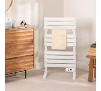 WARM TOWEL - Sèche-serviettes Électrique Au Sol Ou Mural 500W Blanc. Basse Consommation