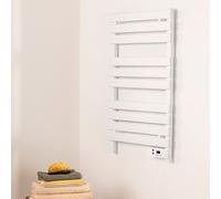 CREATE Sèche-serviettes électrique Warm Towel 500W Minuterie 8h Écran LCD Mur ou Sol Blanc