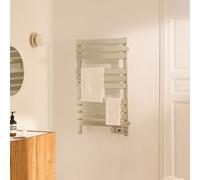 WARM TOWEL - Sèche-serviettes Électrique Au Sol Ou Mural 500W Inox. Basse Consommation