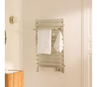 WARM TOWEL - Sèche-serviettes Électrique Au Sol Ou Mural 500W Inox. Basse Consommation