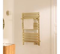 WARM TOWEL - Sèche-serviettes Électrique Au Sol Ou Mural 500W Or Brossé. Basse Consommation