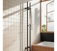 CREATE Sèche-serviettes électrique Design vertical 60W/120W Acier inoxydable Noir