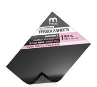 WarMag Feuilles d'acier en caoutchouc - Feuilles de métal A4 (ferreux) flexibles et super réceptives pour figurines de guerre, présentoirs magnétiques ou hobby