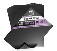 WarMag Lot de 10 feuilles d'acier en caoutchouc souple ferreux pour figurines de jeux de guerre, affichage magnétique ou loisirs (extra réceptive 0,7 mm, A4 30 x 21 cm)