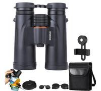 Warmax Talon HD Jumelles étanches 12 x 42 avec télémètre et vision nocturne, jumelles avec fonction de vision nocturne, pour observation des oiseaux, randonnée, chasse, tourisme (noir-B)