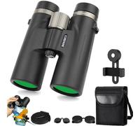 Warmax Talon HD Jumelles étanches 12 x 42 avec télémètre et vision nocturne, jumelles avec fonction de vision nocturne, pour observation des oiseaux, randonnée, chasse, tourisme (noir)