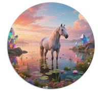 Warmblood, Puzzle Inspirant Circulaire 1000 Pièces AvecCheval, Destiné À Ceux en Quête De Beauté Et De Calme 1000pcs (67.5x67.5cm)