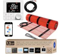 Warmcoin™ Tapis chauffant - Chauffage au sol électrique autocollant - Différentes tailles - 160 W/m² - Avec thermostat (W40 WIFI - 1,5 m²)