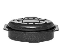 warmcook cocotte ovale en acier carbon 33x20cm 6106 roaster graniteware