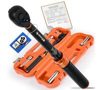 Warmfay ynamométrique vélo 3/8 pouce, 5-60 NM Jeu de ynamométrique ±3% précision d'erreur avec cliquet réversible à 72 dents, 6 pièces avec tige d'extension 8 cm, adaptateurs 3/8"-1/2" et 1