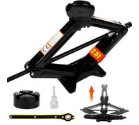 Warmfay Cric 2,5 T/2500 kg, universel, avec support en caoutchouc, pour voiture, plage de levage de 100 à 430 mm, en acier robuste, portable et robuste, pour SUV, monospace, idéal pour l'entretien et