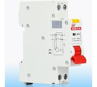 Warmfay Interrupteur FI/LS compact RCBO 30 mA B20 230 V, disjoncteur différentiel 1P+N 6 kA, Disjoncteur protégé RCD 35 mm DIN Montage rail Courbe B