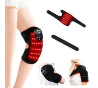 WARMFORWEL Ceinture de genou 72 LED rouge et infrarouge avec massage chauffant et vibrant, coussin lumineux sans fil 660 nm et 850 nm pour se détendre au genou, épaule, bras, 3 niveaux de lumière, 8