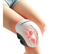 Warmforwel Masseur de Genou Électrique avec Chaleur, Vibration et Thérapie par Lumière Rouge, Genouillère Chauffante avec 6 Nœuds de Massage, 3 Niveaux de Chaleur, Sangles Réglables, Rechargeable