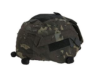 WarmHeartting Housse de Casque Militaire Tactique Camouflage avec Sac de contrepoids pour MICH2000 GEN2, Accessoires de Casque Airsoft
