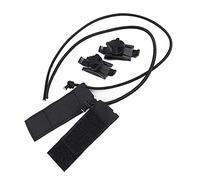 WarmHeartting Kit de Sangle élastique Tactique pour Lunettes de Protection Ligne Auxiliaire de Lunettes avec Boucle à Crochet Lanière de Lunettes pour Casque ACH/Mich/Fast, Noir