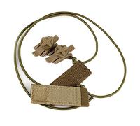 WarmHeartting Kit de Sangle élastique Tactique pour Lunettes de Protection Ligne Auxiliaire de Lunettes avec Boucle à Crochet Lanière de Lunettes pour Casque ACH/Mich/Fast, Marron