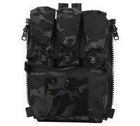 WarmHeartting Pochette Tactique À Panneau Zippé avec Pochette pour Chargeur pour Gilet Fcpc, Équipement Militaire, Panneau Arrière Tactique Banger Pouch GP Pocket Rabat De Rétention, Camouflage, L