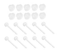 Warmhm 1 boîte Boucles Oreilles Invisibles avec Boules Transparentes Kit de Bijoux Résine pour Piercing avec Bouchons Silicone pour Hommes et Femmes Boules Bouchons