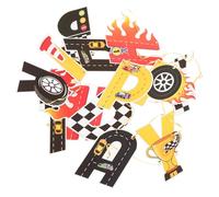 Warmhm 1 Ensemble Bannière Anniversaire Cars Décoration Papier pour Fête Anniversaire Thème Course de Bannières à Suspendre pour Ambiance Festive Unique