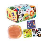 Warmhm 1 Ensemble Boîte à Mouchoirs Montessori pour Bébés Thème Animaux Lingettes Éducatif pour Développement de Motricité Fine pour Nourrissons