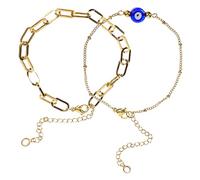 Warmhm 1 Ensemble Bracelet Femme Acier Inoxydable Ajustable Œil Malin Décoratif Élégant pour Style Unique