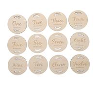 Warmhm 1 Ensemble Carte de mensuelle cartes d'étape mois de bébé - Accessoire photo bébé Accessoires de photographie signe d'annonce de bébé cartes photo d'étape mensuelle Bois