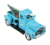 Warmhm 1 Ensemble Décoration de Noël Camion Vintage avec Sapin Modèle de Voiture Ancienne pour Bureau et Fête de Noël comme Ornement de Table et pour Famille Amis