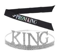 Warmhm 1 Ensemble Ensemble De Modèles De Couronne Ornement Bandeau Couronne Médiévale Adultes Mariage Garçon Tiare Roi Royal Hommes Costume De Couronne Tissu Pailleté