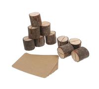 Warmhm 1 Ensemble Porte-Notes de souche d'arbre Carte de Visite décoration Mariage Presentoir Carte présentoir Carte Marque-Place en Bois souches de Bois Porte-Cartes Papier Brown