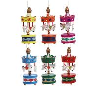 Warmhm 1 Ensemble Set de Décorations de Noël Miniatures Forme de Manège Ornements pour Maison et Sapin Souvenirs Festifs Aléatoires Couleur Aléatoire