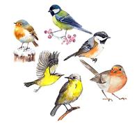 Warmhm 1 Jeu D'Autocollants Oiseaux Alerte Fenêtre Décalcomanies Automne Fenêtre S'Accroche Pour Les s En Verre Décalcomanies Verre Décor Oiseau Décor Oiseau