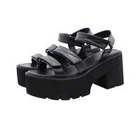 Warmhm 1 Paire Sandales à Talons Épais pour Femmes Sandales de Mode Été Design Chic et Confortable Parfaites pour Look Décontracté et Élégant