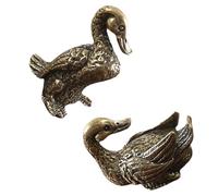 Warmhm 1 Paire Statue de Décoration Laiton Paire de Canards Amoureux Objet Vintage pour Bureau et Salon Élégance pour Table de Thé et Décor Maison