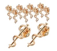 Warmhm 10 pièces Broche Serpent Alliage Épingle Professionnelle pour Infirmiers et Médecins Accessoire Léger et Portable pour Manteaux et Chemises