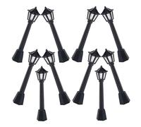 Warmhm 10 pièces Miniature Dollhouse Street Lamps Realistic Scale Model Light Posts for Micro Landscape Mini Scene Garden Accessories and Table Decorations