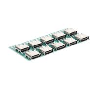 Warmhm 10 pièces USB C Connector Board Type C Female Receptacle Adapter with PCB Conversion for Fast Stable Data Transmission Compatible with Multiple Devices