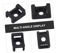 Warmhm 100 pièces Bases de Fixation Câble Type Selle Noir Supports Durables pour Gestion Câbles Intérieurs et Extérieurs Clips Résistants pour Organisation Filaire Maison et Bureau