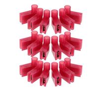 Warmhm 100 Pièces Connecteurs Électriques Femelles Isolés en Plastique Rouge Design Coudé, Cosses à Sertir Pré-isolées pour Câblage Électrique Rapide et Fiable