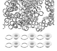 Warmhm 100 Pièces Œillets en Fer Blanc 5mm pour Chaussures et Tentes, Légers et Faciles à Transporter, Kit D'œillets Métalliques pour Couture et Bricolage