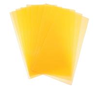 Warmhm 10pcs Feuilles de Cire d'abeille de Fondation Naturelle Orange, Outils D'apiculture en Cire d'abeille pour Construction Rapide Nid D'abeilles
