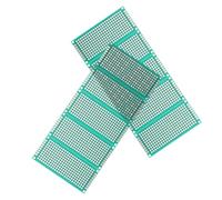 Warmhm 10pcs PCB Double Face en Époxy Vert 3x7 Cm Pastilles à Souder 2,54 Mm pour Projets DIY Électronique Facile à Connecter Souder