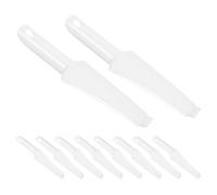 Warmhm 10pcs Raclette de Nettoyage pour Seau de Sol et Balai Plat en Plastique Blanc, Accessoire Polyvalent Facile à Installer pour Cuisines et Zones à Fort Passage